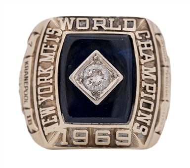 Ed Kranepools 1969 New York Mets World Series Championship Player Ring (Kranepool LOA)